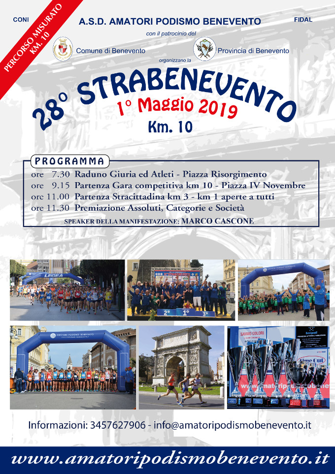 Strabenevento 2019 gara podistica di Benevento