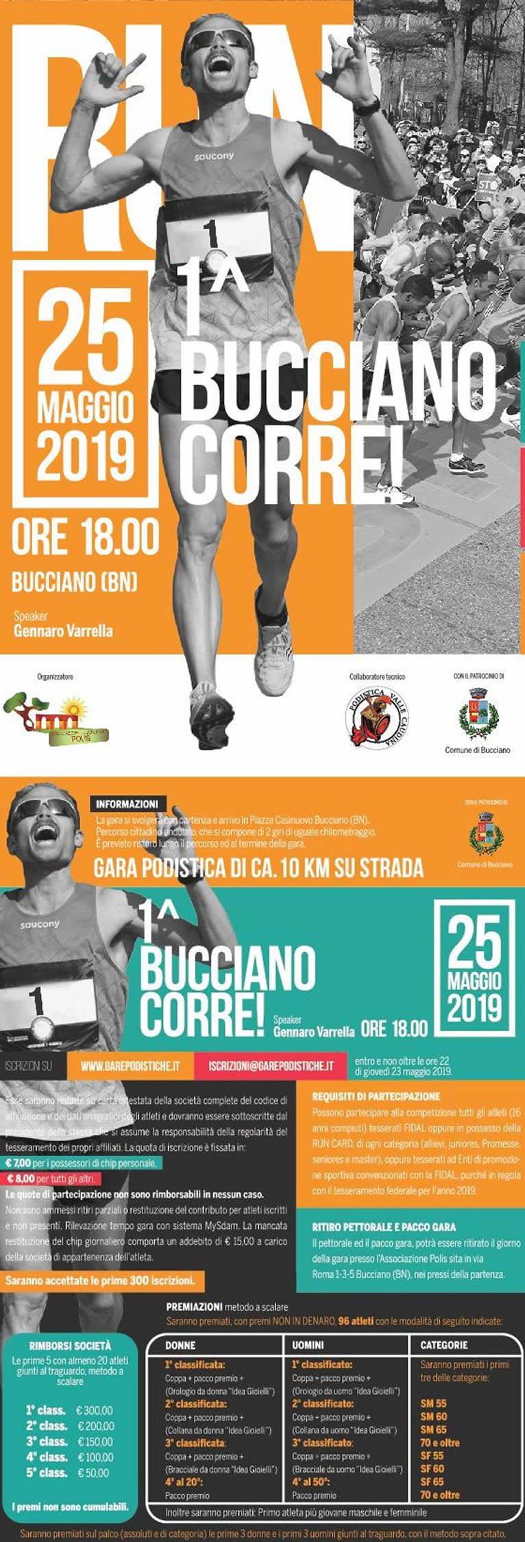 Bucciano Corre 2019 gara podistica
