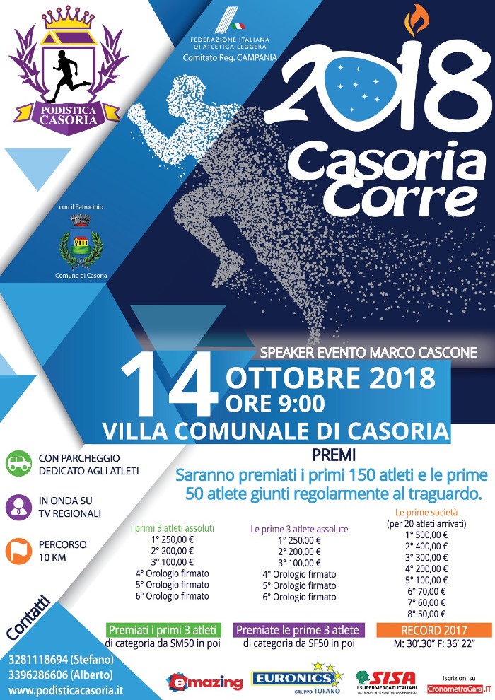 CASORIA Corre 2018 gara podistica di Casoria