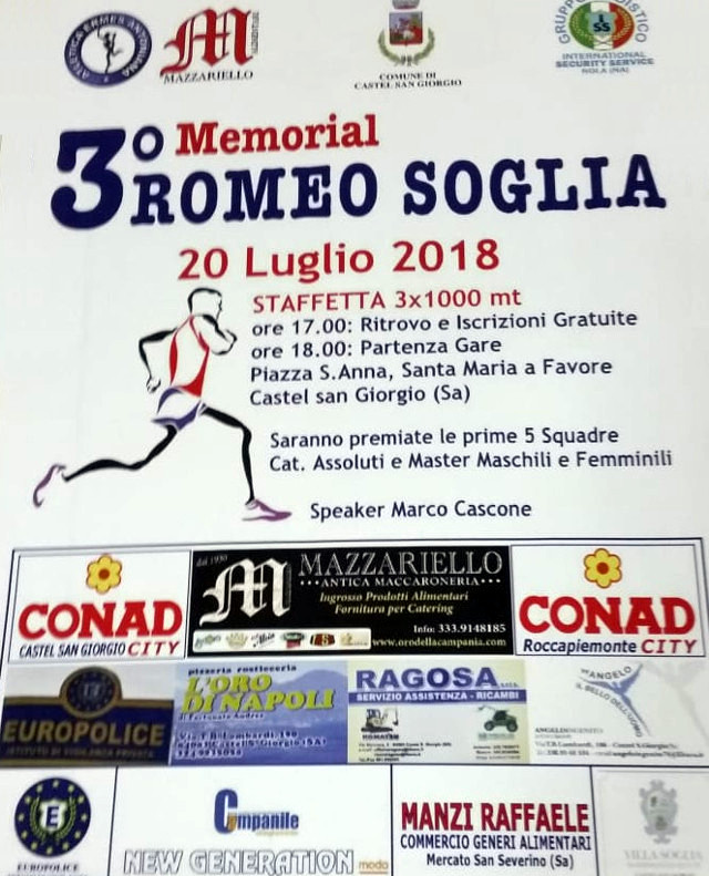 Memorial Romeo Soglia 2018 Castel SanGiorgio