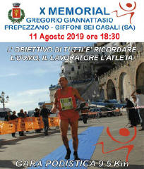 Memorial Giannattasio Gregorio 2019 gara-podistica Giffoni sei casali