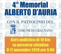 Memorial D'Auria 2019 gara_podistica di Gragnano