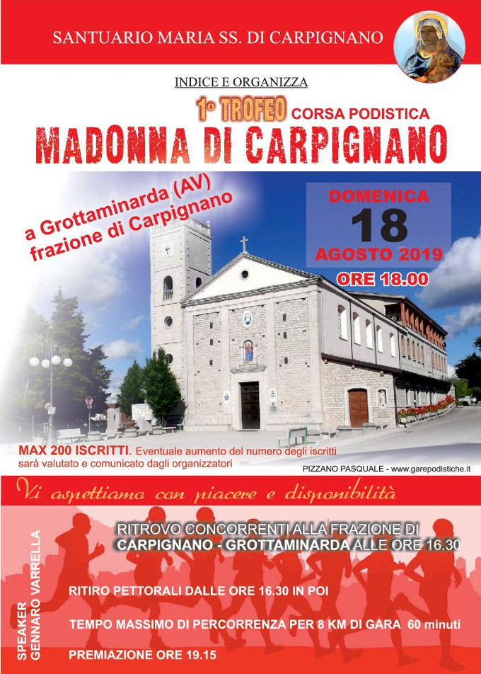 Trofeo Madonna di Carpignano 2019 gara di Grottaminarda