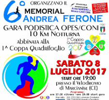 Marcianise velodromo Memorial Ferone 2017