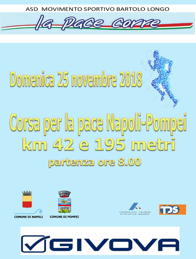 Maratona per la pace Napoli-Pompei 2018