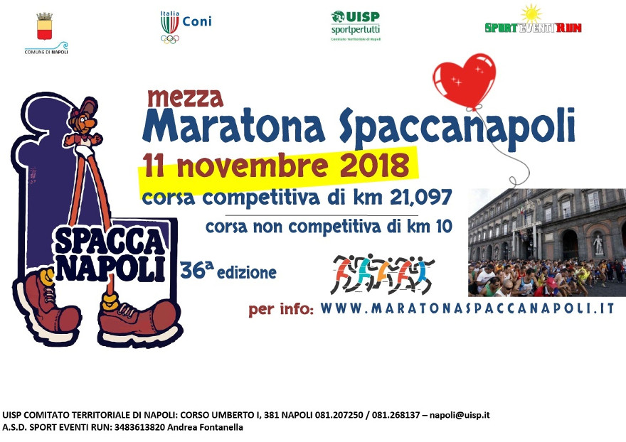 SPACCANAPOLI 2018 mezzamaratona di Napoli