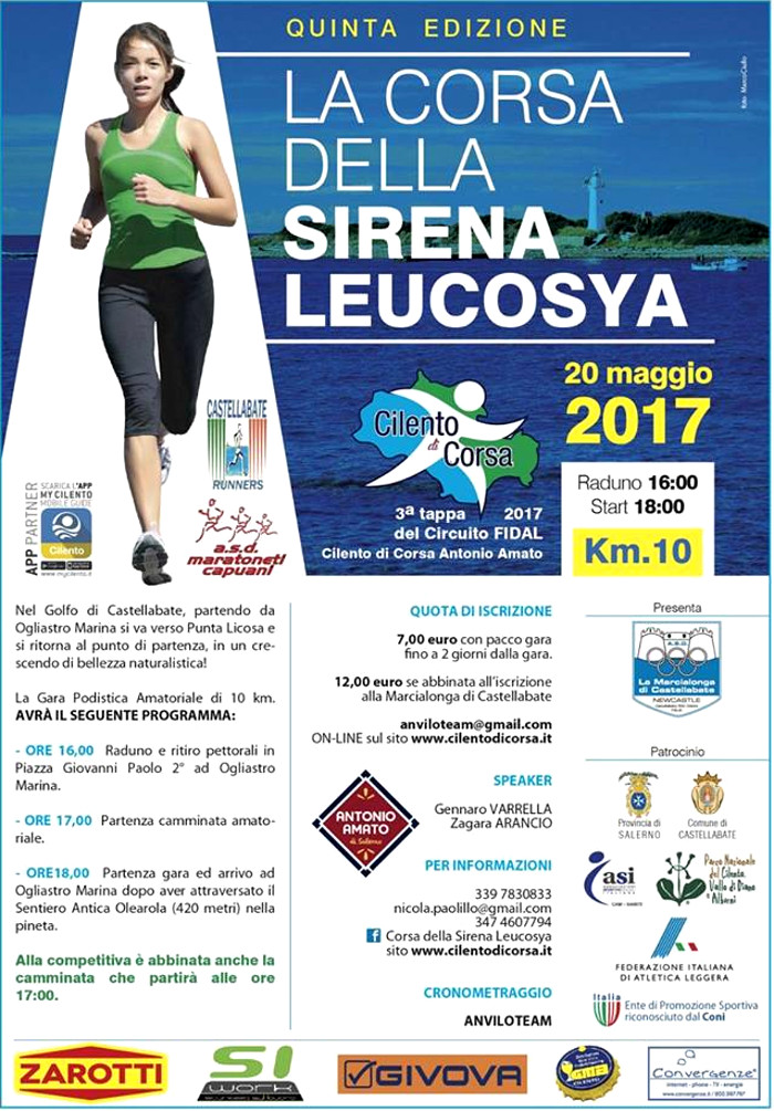 Sirena Leucosya 2017 gara podistica