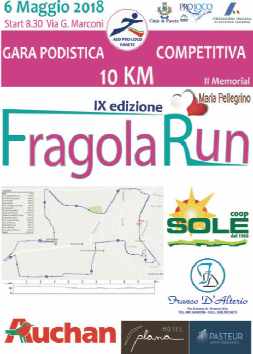 PARETE gara podistica Fragola Run 2018