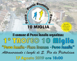 10 Miglia 2019 gara podistica Pesco Sannita San Pio da Pietrelcina