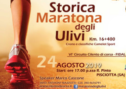 Storica maratona degli Ulivi 2019 gara podistica di Pisciotta