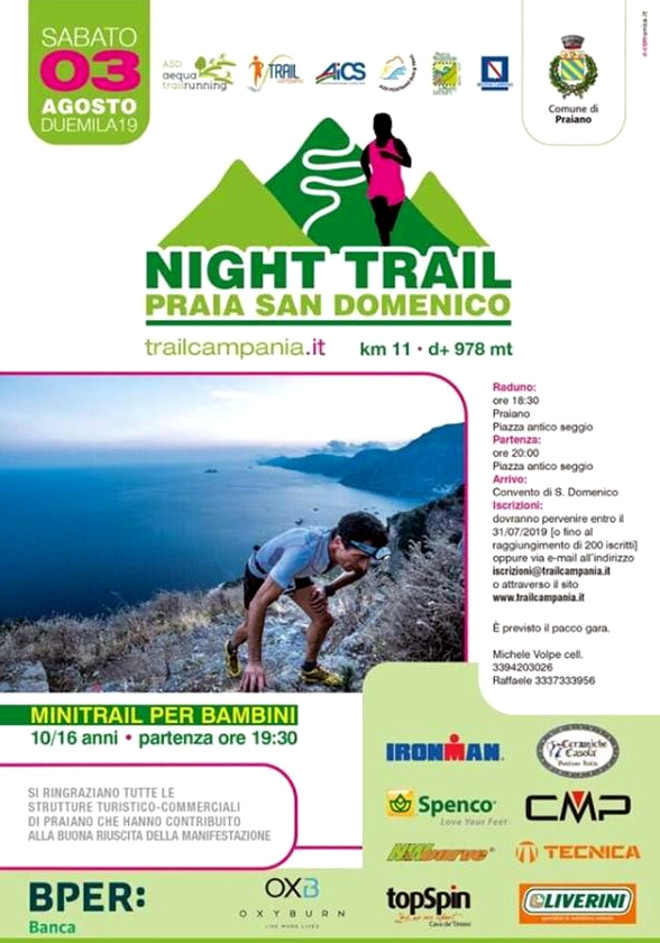 Night Trail Praia San Domenico 2019 praiano