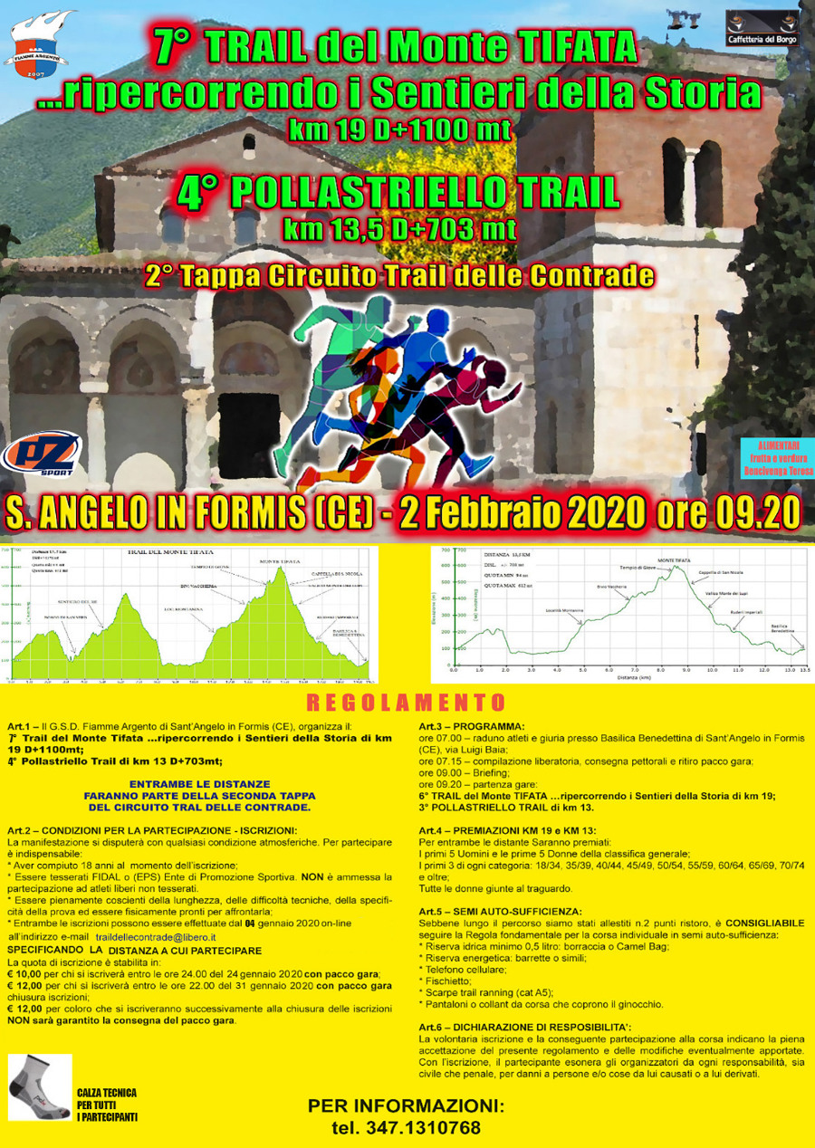 Trail del Monte Tifata 2020 trail Pollastriello Sant'Angelo in Formis