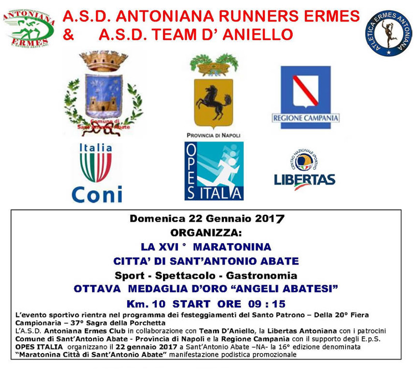 Sant'Antonio Abate gara podistica 2017
