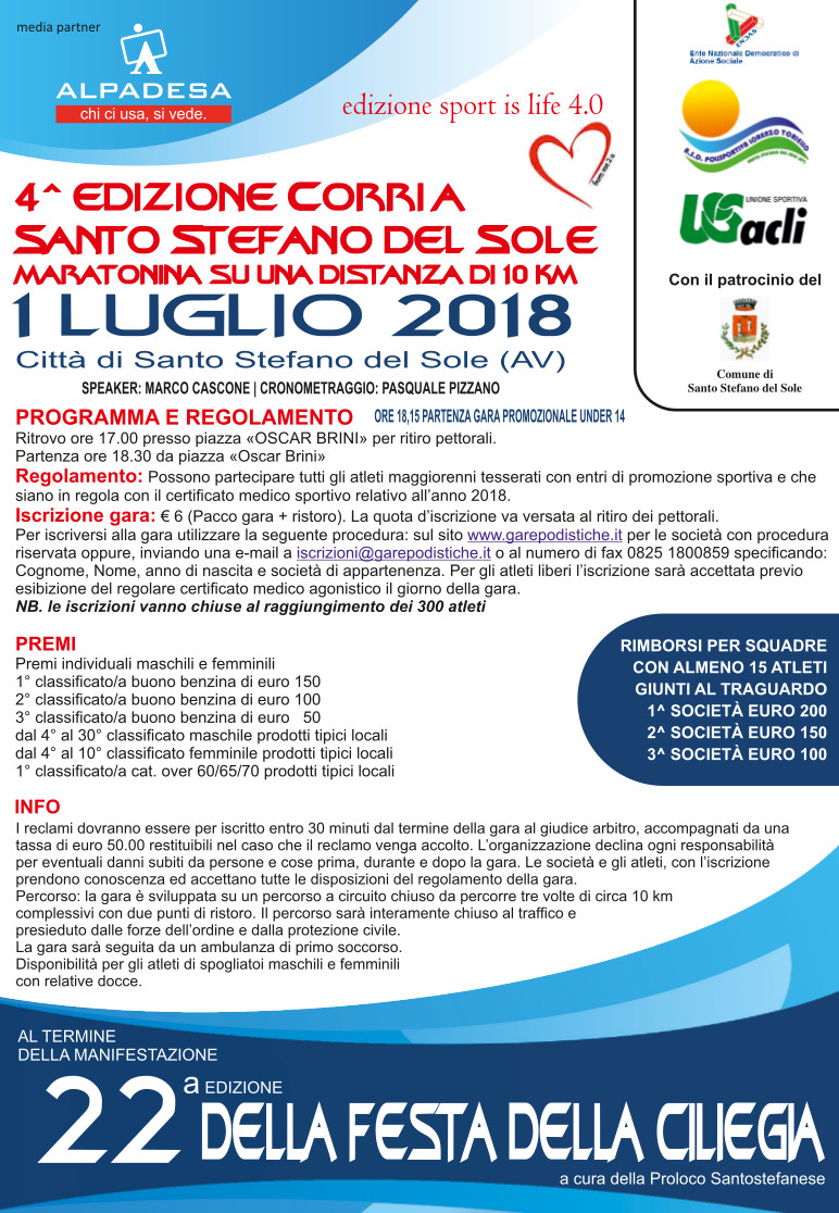 Maratonina Santo Stefano del Sole 2018